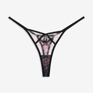 For Love & Lemons Ciara Thong Panty Size XSXS / Black